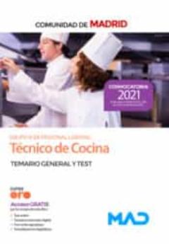 Técnico De Cocina De La Comunidad De Madrid. Temario General Y Test