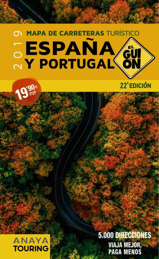 El Guión 1:340.000 (2019) Mapa De Carreteras Turistico: España Y Portugal